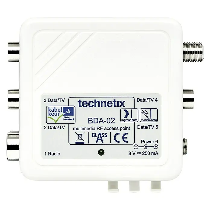 Technetix SAT-IF-kabelversterker 5-weg - Antenne-aansluiting, Geschikt voor: TV - Vooraanzicht