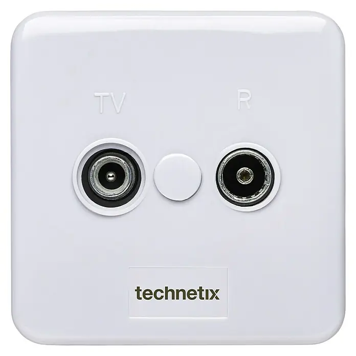 Technetix Antennedoos - TV, Kunststof - Vooraanzicht