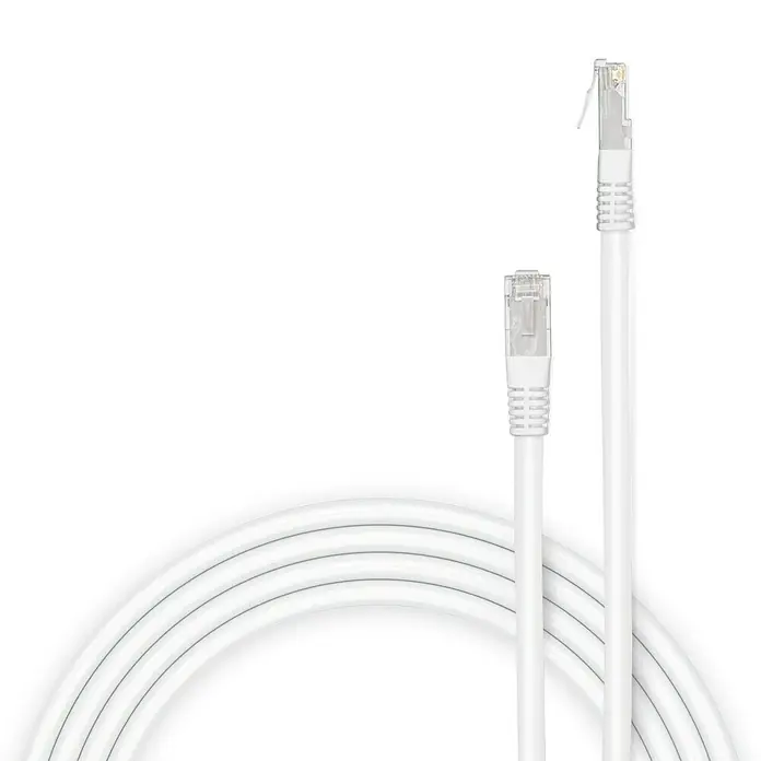 Technetix Netwerkkabel 15 m netwerkkabel - 15 m, Rond, Wit - Close-up