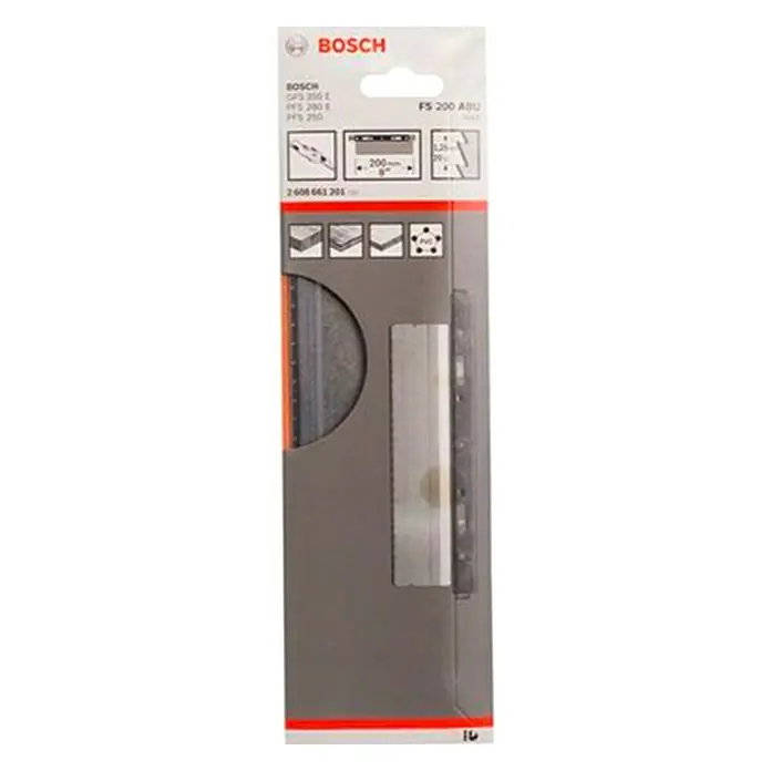Bosch Hoja de sierra de recambio FS 200 ABU - Específico para: Bosch Sierra eléctrica de sable GFS 350 E, Ámbito de uso: Madera / plástico - Vista frontal