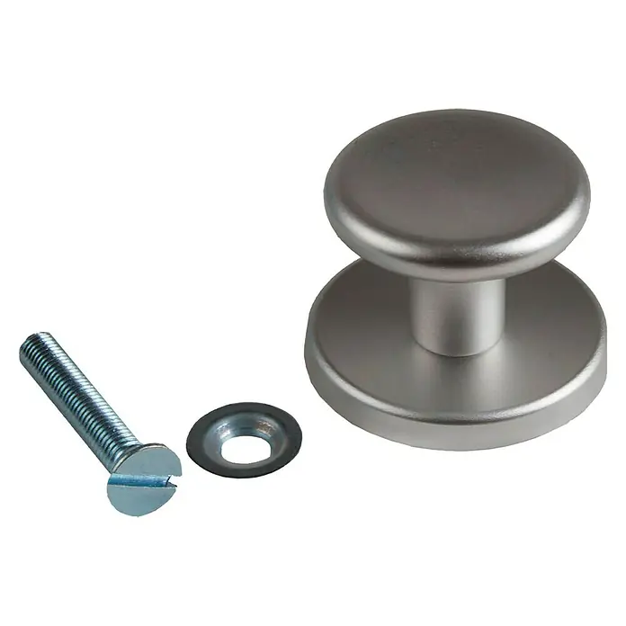 Deurgreep aluminium - Aluminium, 60 mm - Diagonaal zicht