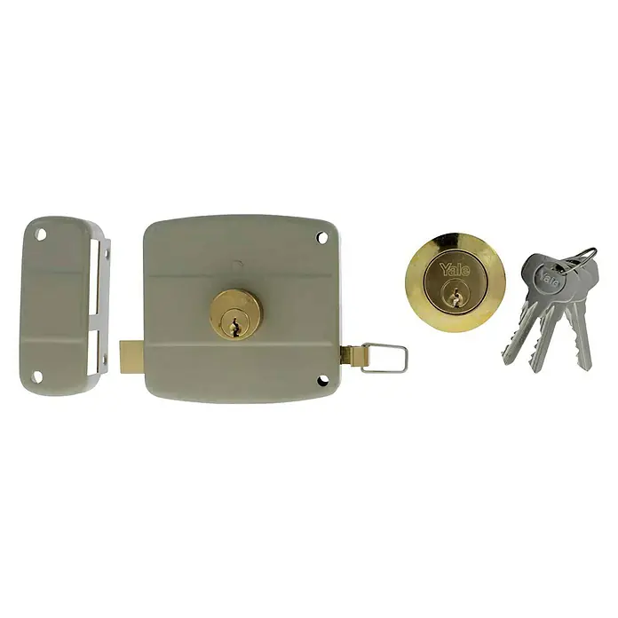 Nemef Oplegslot Type 415001 rechtssluitend - Doornmaat: 50 mm, Aantal sleutels: 3 st. - Vooraanzicht