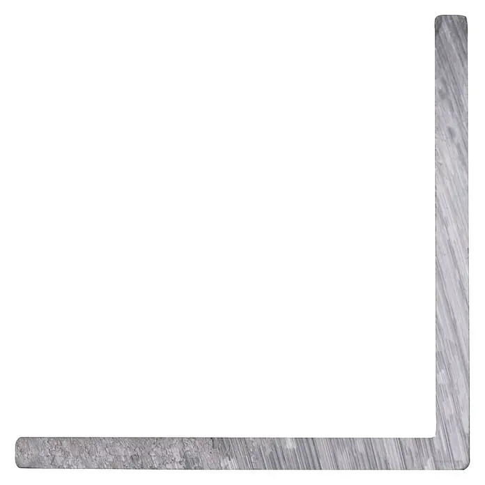 Hoekprofiel Alu - l x b x h: 200 cm x 40 mm x 40 mm, Aluminium, Grijs - Bovenaanzicht