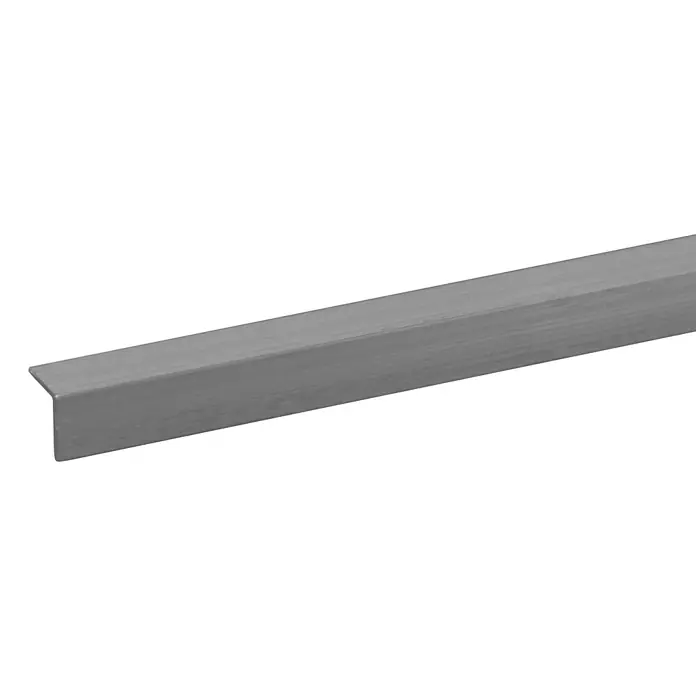 Hoekprofiel Alu - l x b x h: 200 cm x 10 mm x 10 mm, Aluminium, Grijs - Close-up