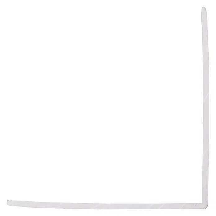 Hoekprofiel 260 cm - l x b x h: 260 cm x 50 mm x 50 mm, Kunststof, Wit - Bovenaanzicht