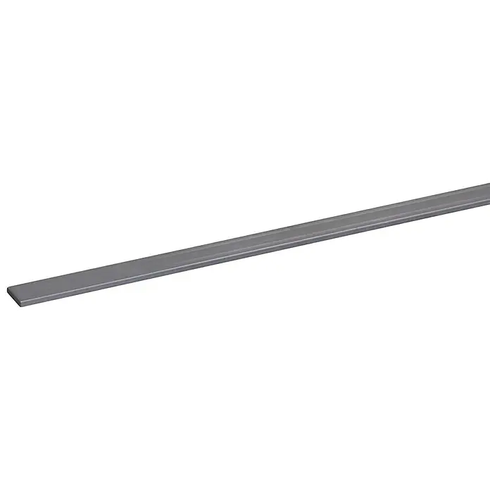 Afdekprofiel Alu - l x b x h: 200 cm x 10 mm x 2 mm, Aluminium, Grijs - Close-up