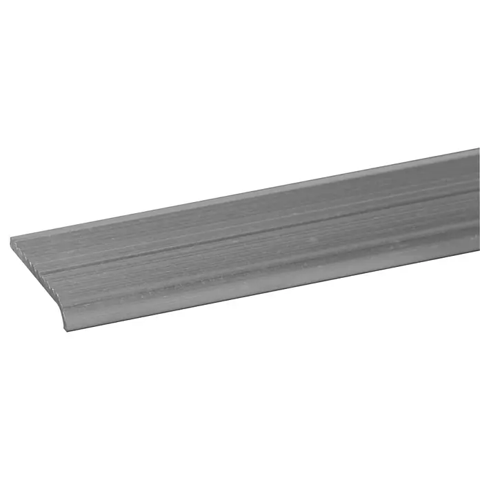 Trapprofiel Alu - l x b x h: 200 cm x 30 mm x 6 mm, Aluminium, Grijs - Close-up