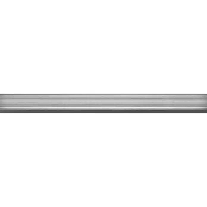 Trapprofiel Alu - l x b x h: 200 cm x 25 mm x 6 mm, Aluminium, Grijs - Close-up