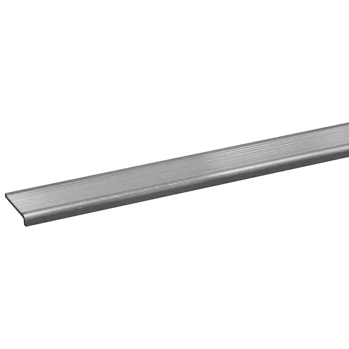 Trapprofiel Alu - l x b x h: 200 cm x 25 mm x 6 mm, Aluminium, Grijs - Close-up