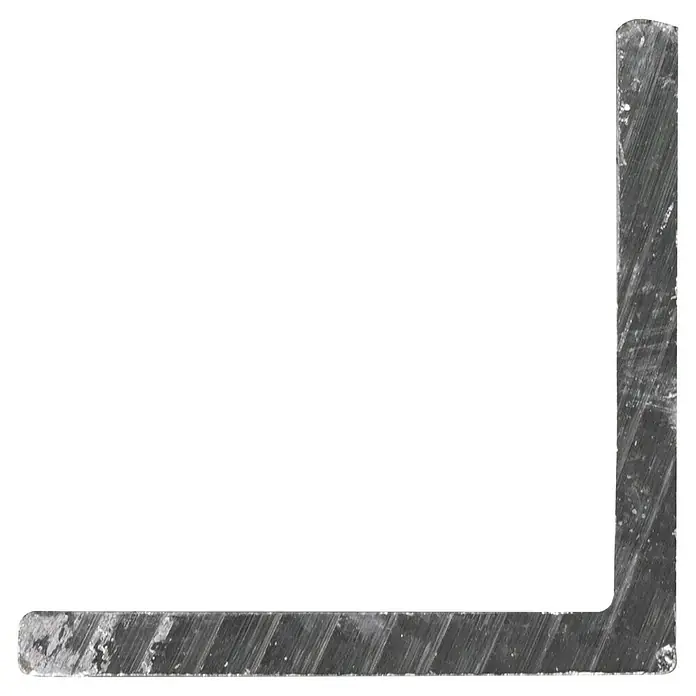 Hoekprofiel Alu - l x b x h: 200 cm x 20 mm x 20 mm, Aluminium, Grijs - Vooraanzicht
