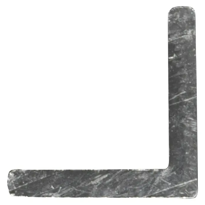 Hoekprofiel Alu - l x b x h: 200 cm x 10 mm x 10 mm, Aluminium, Grijs - Vooraanzicht