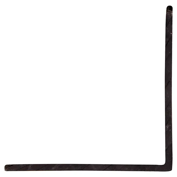 Hoekprofiel Zwart 260 cm - l x b x h: 260 cm x 30 mm x 30 mm, Kunststof - Vooraanzicht