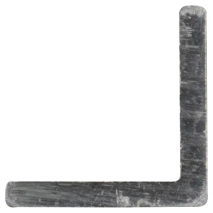 Hoekprofiel Alu - l x b x h: 200 cm x 15 mm x 15 mm, Aluminium, Grijs - Vooraanzicht