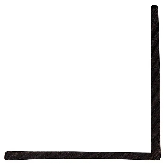 Hoekprofiel Zwart 260 cm - l x b x h: 260 cm x 20 mm x 20 mm, Kunststof - Vooraanzicht