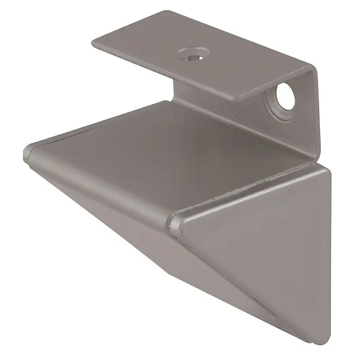 Storemax Bevestigingsclips voor wandplanken - Aluminium, Wandmontage, Montagemethode: Boren - Diagonaal zicht