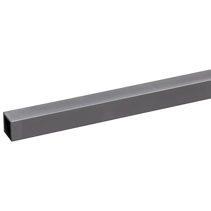 Buis Vierkant Alu 15 x 15 mm - l x b x h: 200 cm x 15 mm x 15 mm, Aluminium, Grijs - Close-up