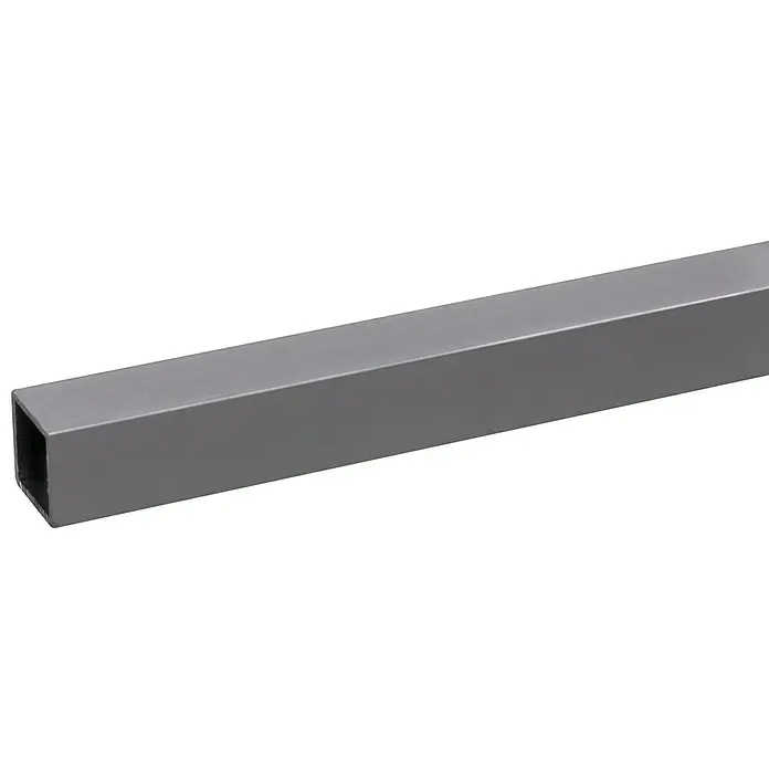 Buis Vierkant Alu 20 x 20 mm - l x b x h: 200 cm x 20 mm x 20 mm, Aluminium, Grijs - Close-up