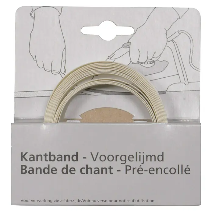 CanDo Band Universeel Kantband 24 mm - Lengte: 2,8 m, 24 mm, Wit - Vooraanzicht