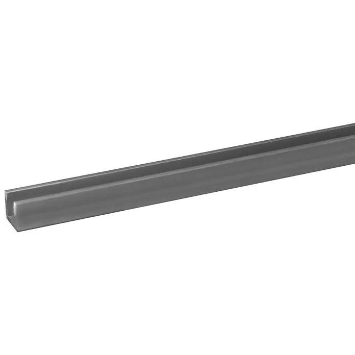 U-profiel Alu 200 cm - l x b x h: 200 cm x 10 mm x 10 mm, Aluminium, Grijs - Close-up