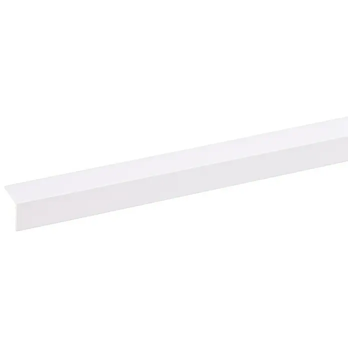 Hoekprofiel - l x b x h: 260 cm x 15 mm x 15 mm, Kunststof, Wit - Close-up