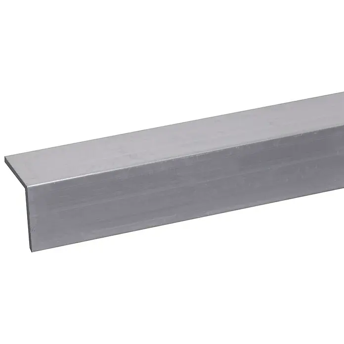 Hoekprofiel Alu - l x b x h: 200 cm x 20 mm x 20 mm, Aluminium, Grijs - Close-up