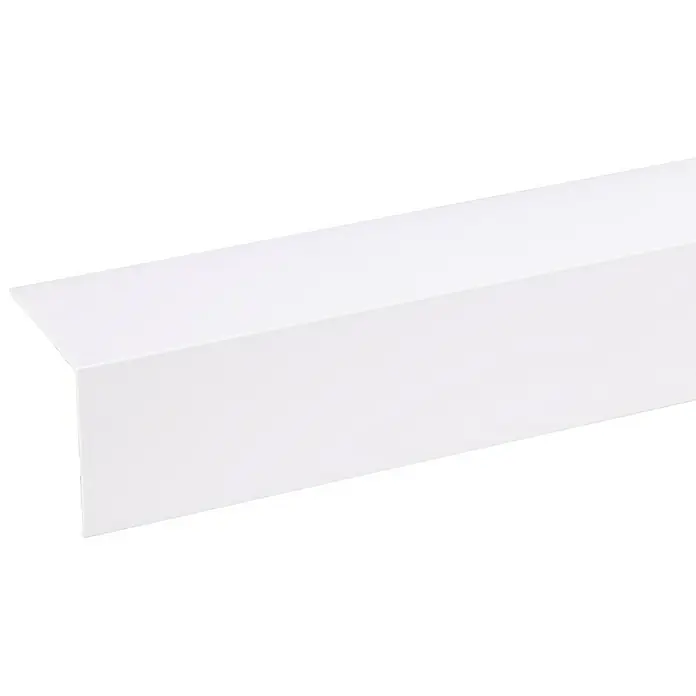 Hoekprofiel 260 cm - l x b x h: 260 cm x 50 mm x 50 mm, Kunststof, Wit - Close-up