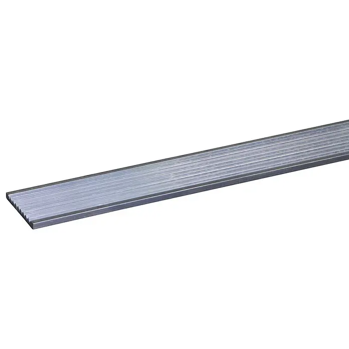 Profiel Antislip Alu - l x b x h: 200 cm x 30 mm x 3 mm, Aluminium, Grijs - Close-up