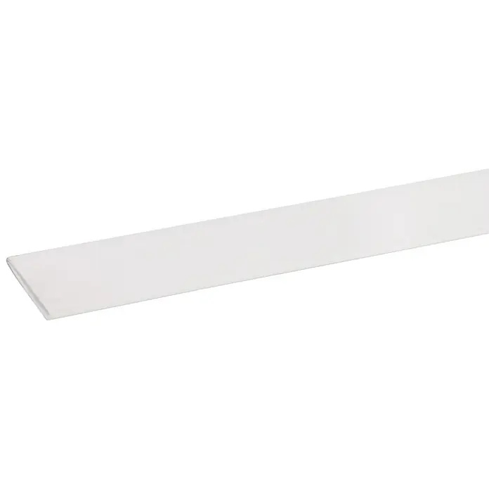 Afdekprofiel 260 cm - l x b x h: 260 cm x 30 mm x 2 mm, Kunststof, Wit - Close-up