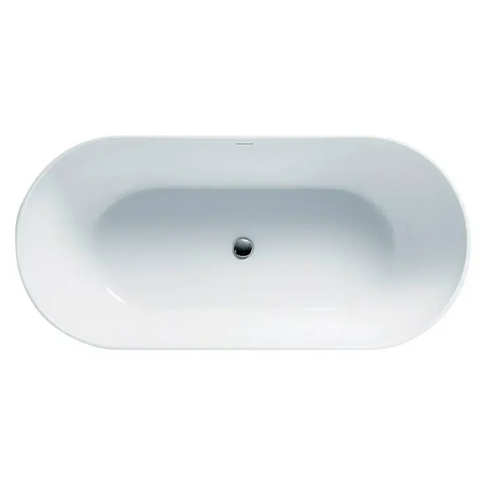 Bañera independiente Trento - L x An: 150 x 75 cm, Acrílico sanitario, Blanco - Vista superior