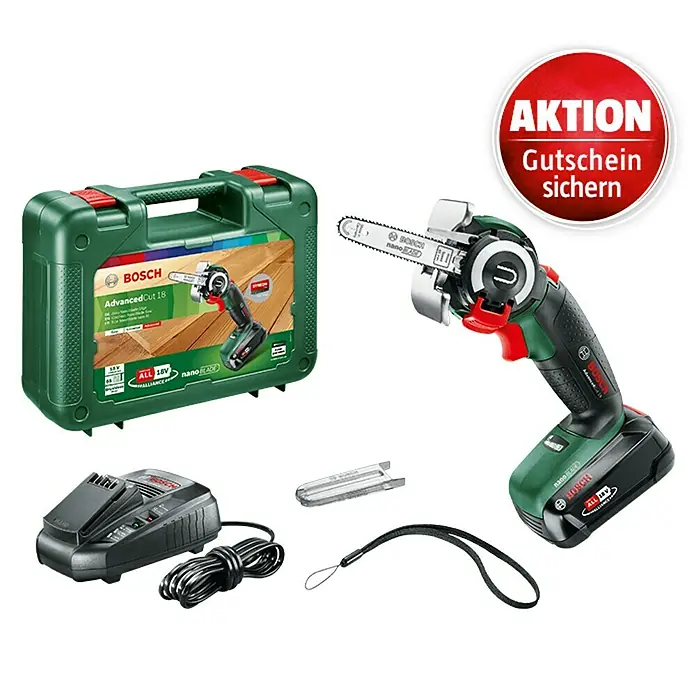 Bosch 18 V Power for All Sierra NanoBlade AdvancedCut 18 - Número de revoluciones de marcha en vacío: 7.000 r.p.m., 18 V, 1 batería - Vista angular