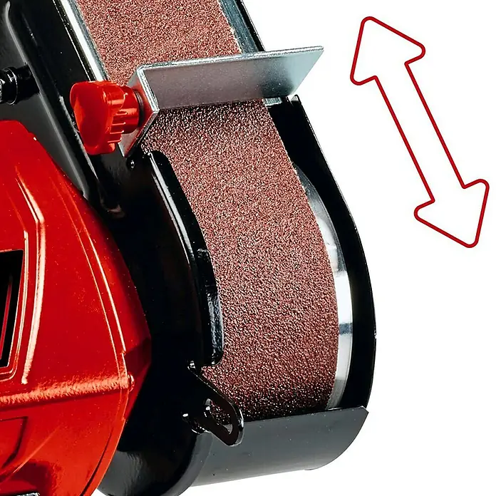 Einhell Esmeriladora combinada TC-US 350 - 350 W, Diámetro muela abrasiva: 150 mm, 2.980 r.p.m. - Primer plano