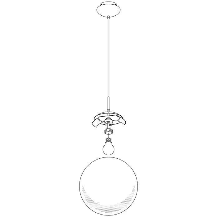 Eglo Pendelleuchte rund Rondo - Durchmesser: 200 mm - Skizze
