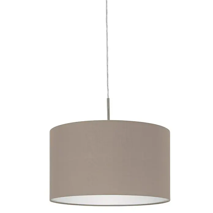 Eglo Pasteri Pendelleuchte rund - Durchmesser: 380 mm, Farbe Schirm: Taupe - Vorderansicht
