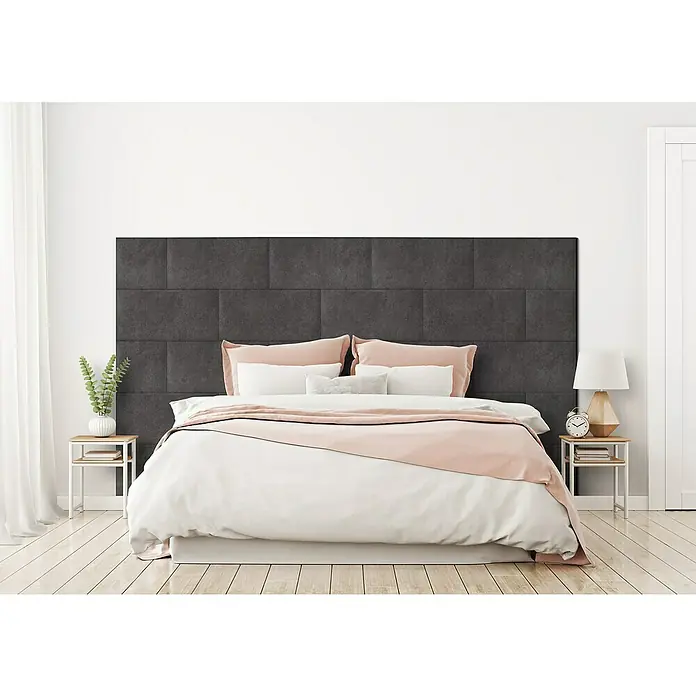 Fllow Deko-Wandpolster Set Preston A1 - 270 x 150 cm, Schiefer - Stimmungsaufnahme