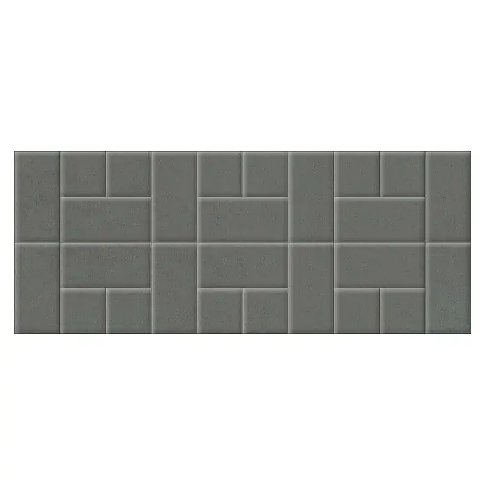 Fllow Deko-Wandpolster Set Velvet A2 - 270 x 150 cm, Grau - Draufsicht