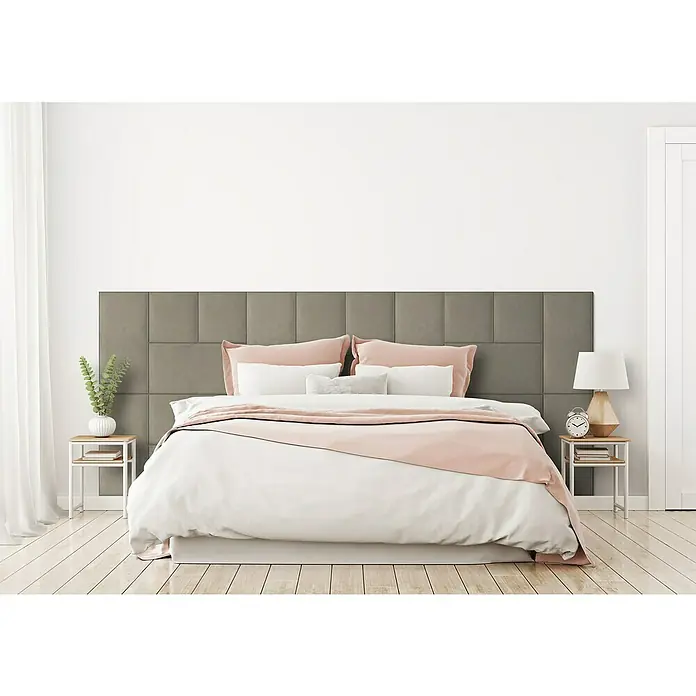 Fllow Deko-Wandpolster Set Velvet A2 - 270 x 150 cm, Taupe - Stimmungsaufnahme