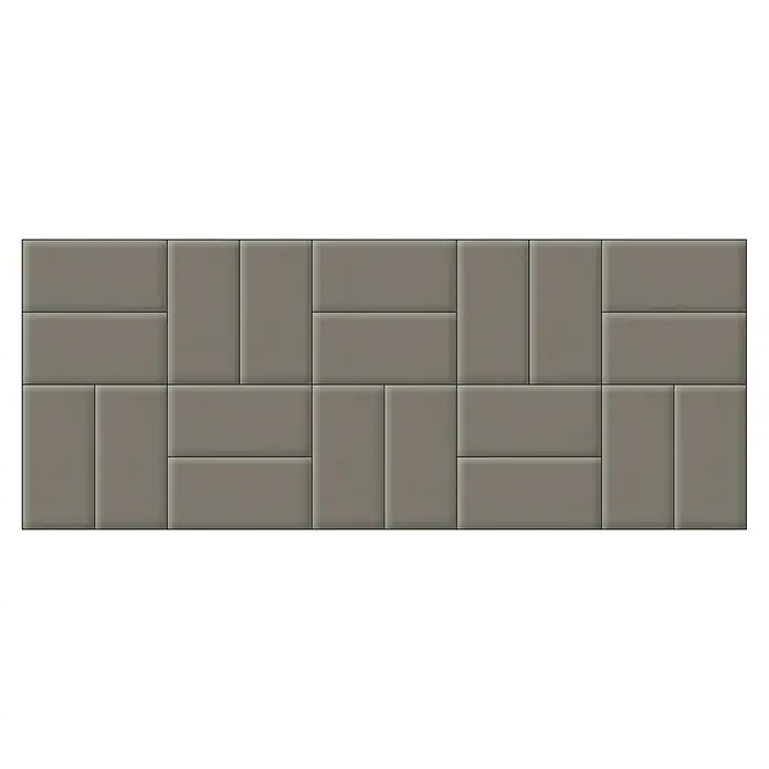 Fllow Deko-Wandpolster Set Velvet A3 - 270 x 150 cm, Taupe - Draufsicht