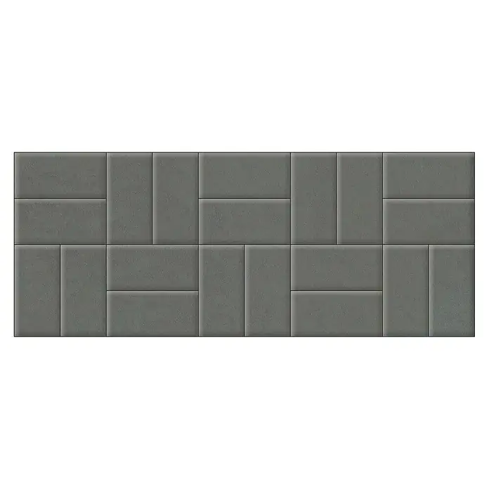 Fllow Deko-Wandpolster Set Velvet A3 - 270 x 150 cm, Grau - Draufsicht