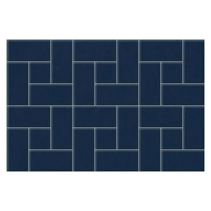 Fllow Deko-Wandpolster Set Velvet A4 - 270 x 150 cm, Blau - Draufsicht