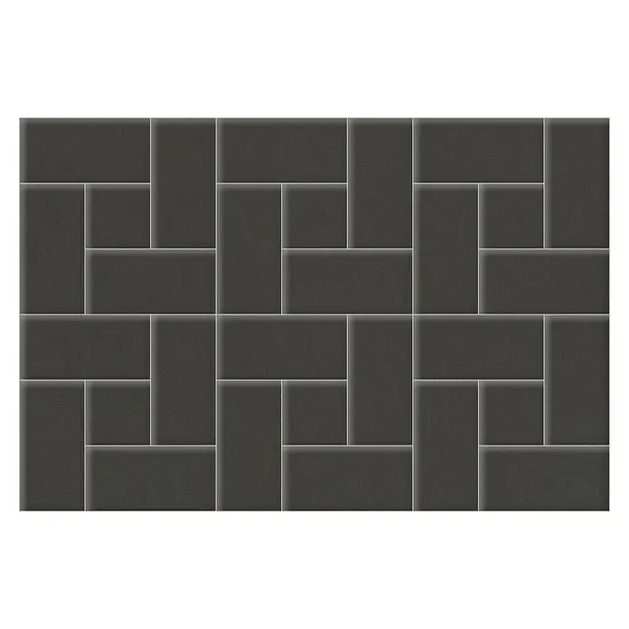 Fllow Deko-Wandpolster Set Velvet A4 - 270 x 150 cm, Anthrazit - Draufsicht