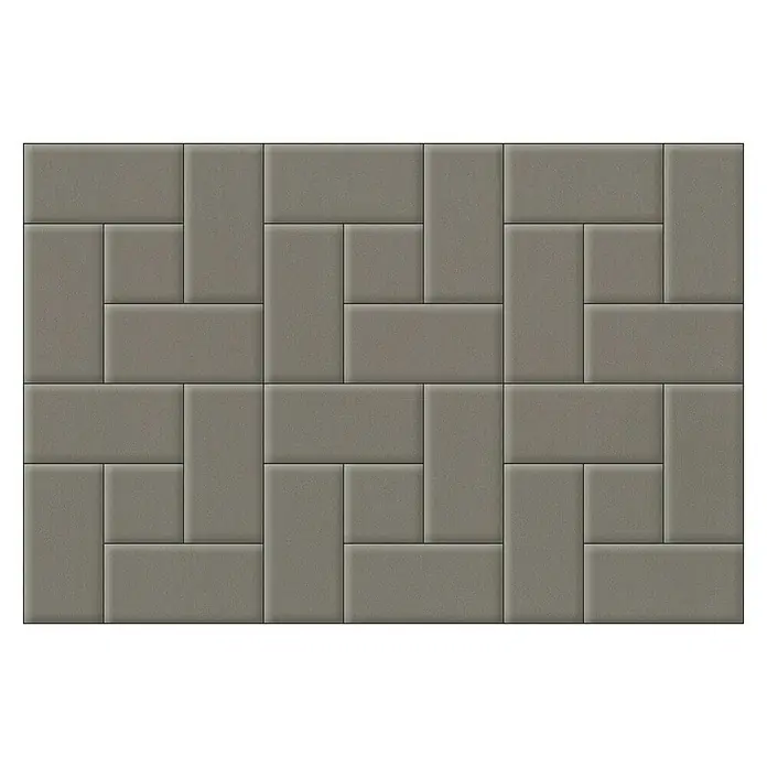 Fllow Deko-Wandpolster Set Velvet A4 - 270 x 150 cm, Taupe - Draufsicht