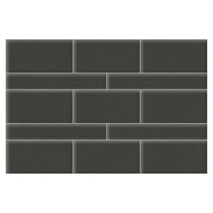 Fllow Deko-Wandpolster Set Velvet B1 - 270 x 150 cm, Anthrazit - Draufsicht