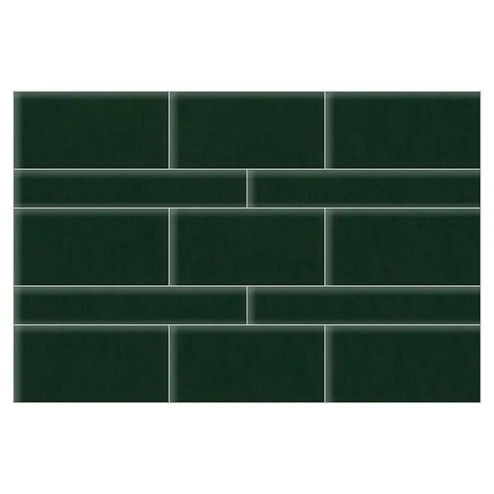 Fllow Deko-Wandpolster Set Velvet B1 - 270 x 150 cm, Grün - Draufsicht