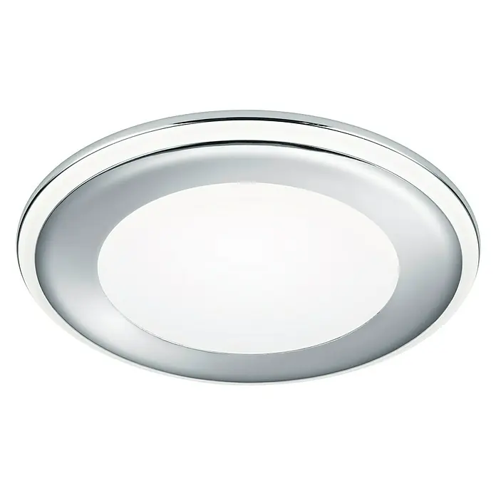 Trio Lighting Downlight LED empotrable redondo Aura - 10 W, Ø x Al: 14,8 x 3,8 cm, Cromo, Blanco cálido - Vista ascendente