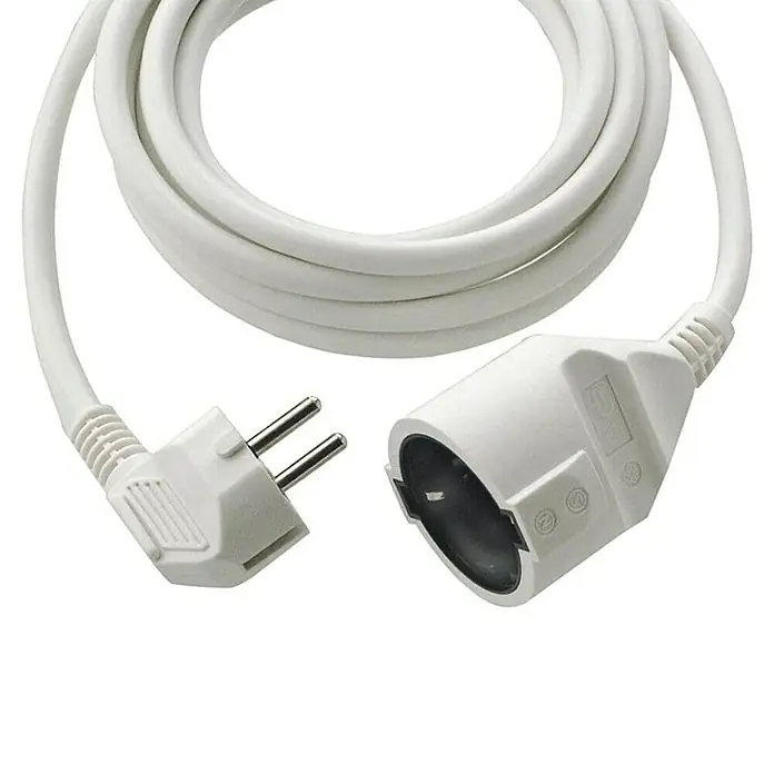 REV Cable Schuko - Longitud del cable: 3 m, Tipo de cable: H05RN-F3G1,5, Blanco - Primer plano