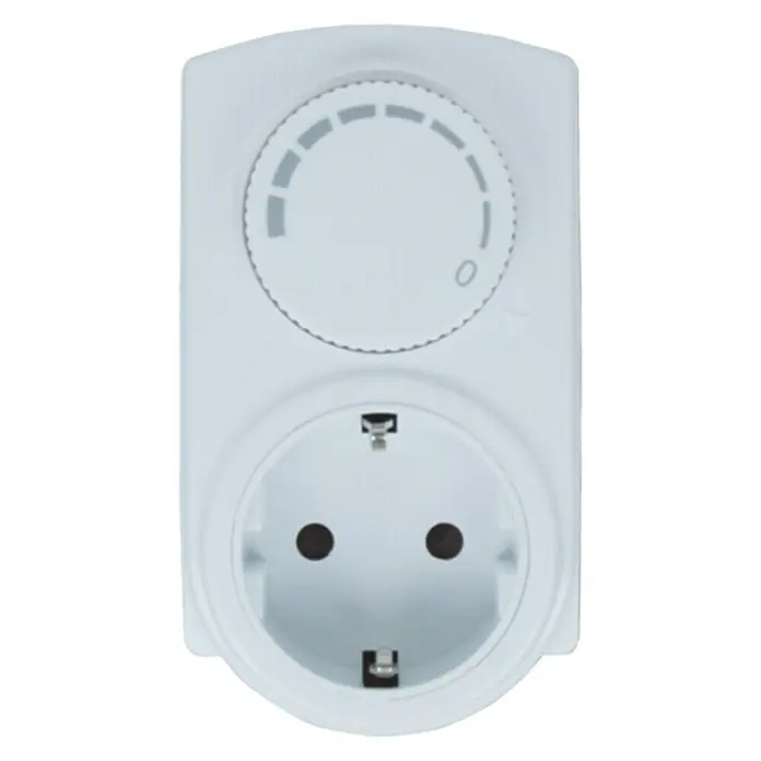 REV Enchufe adaptador con regulador - Blanco, Ligero, Plástico, IP20 - Vista frontal