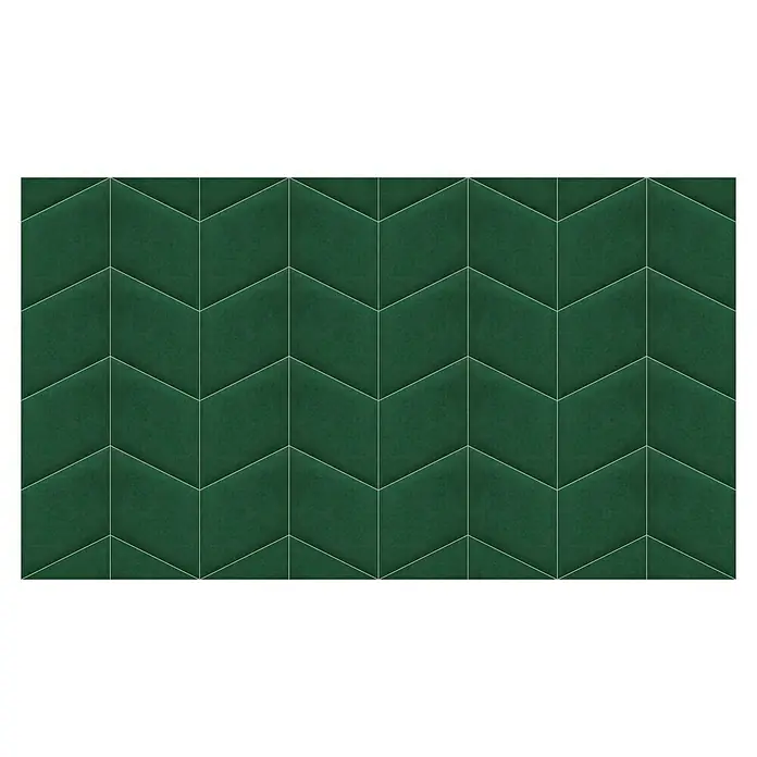 Fllow Deko-Wandpolster Set Velvet C1 - 270 x 150 cm, Grün - Draufsicht