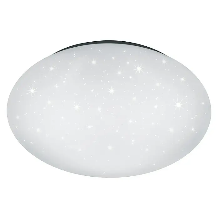 Trio Lighting Plafón LED redondo Lukida - 18 W, Ø x Al: 380 mm x 10 cm, Blanco cielo estrellado, Blanco cálido - Vista ascendente