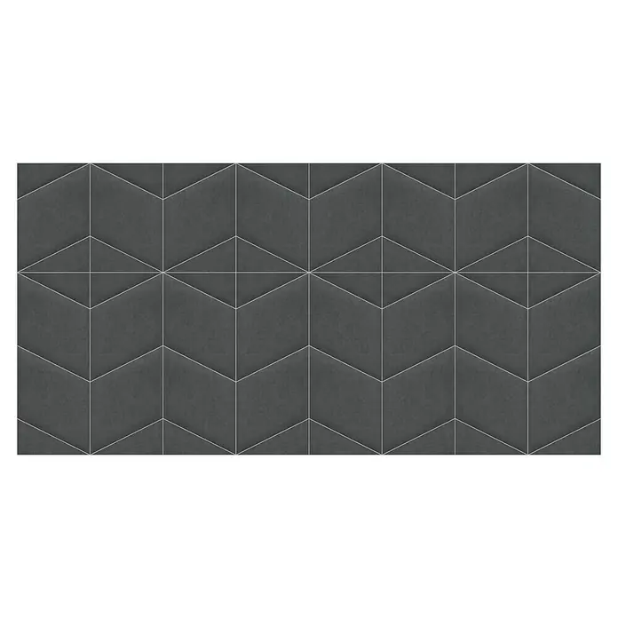 Fllow Deko-Wandpolster Set Velvet C2 - 270 x 150 cm, Anthrazit - Draufsicht