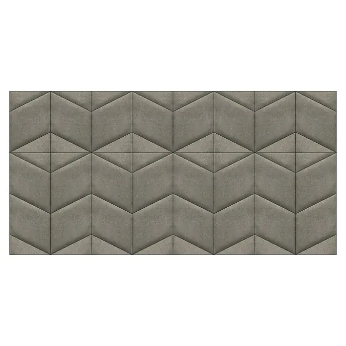 Fllow Deko-Wandpolster Set Velvet C2 - 270 x 150 cm, Taupe - Draufsicht